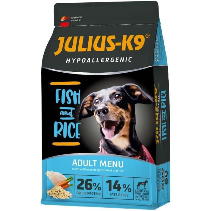 JULIUS-K9 High Premium Adult Hypoallergenic poisson - 2&nbsp;x&nbsp;12&nbsp;kg