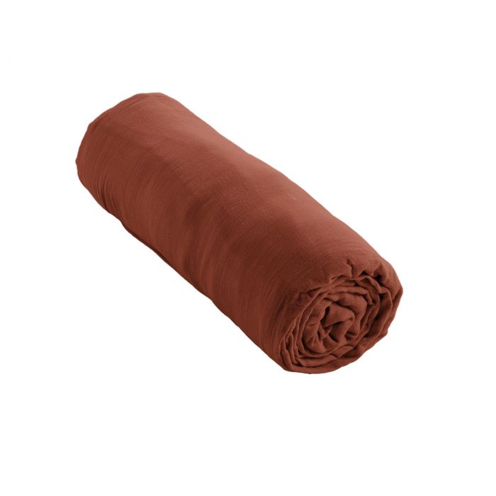 Drap Housse Terracotta Cdiscount