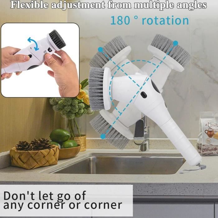 Brosse de nettoyage electrique 8 EN 1,Puissant,Extension Réglable ...