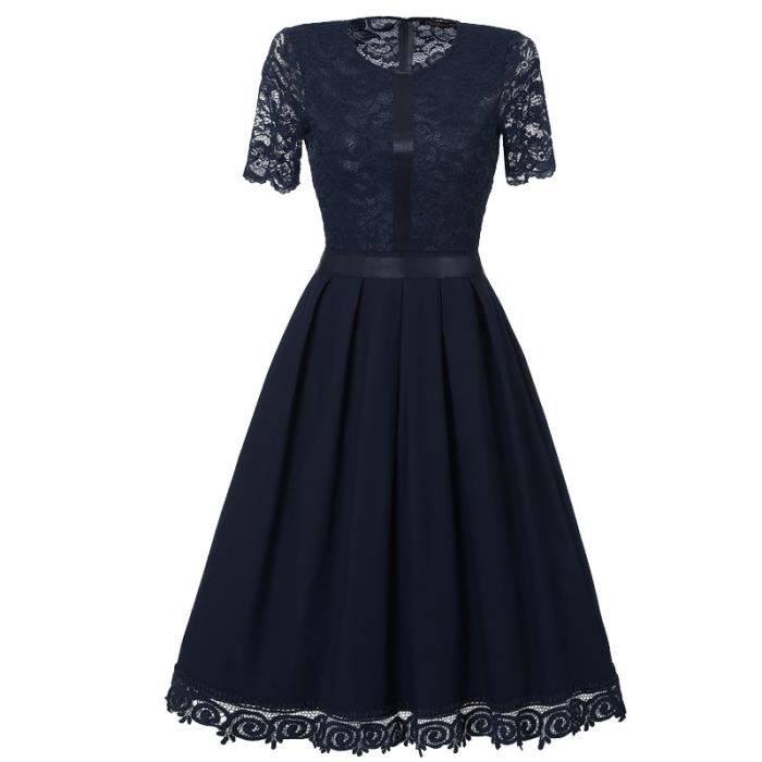 robe dentelle mi longue