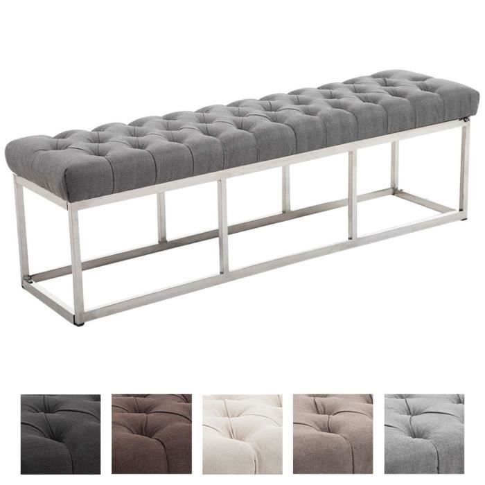 150 x 40 cm rev/êtement en Simili-Cuir diff/érente Longueur : 100 120 Hauteur en CLP Banc Design AMUN en Acier Inoxydable Taille:100 cm Couleurs:Blanc 45 cm