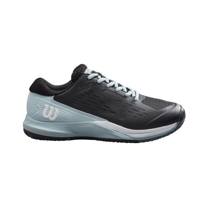 chaussures de tennis de tennis femme wilson rush pro ace clay - black/sterling blue - 41