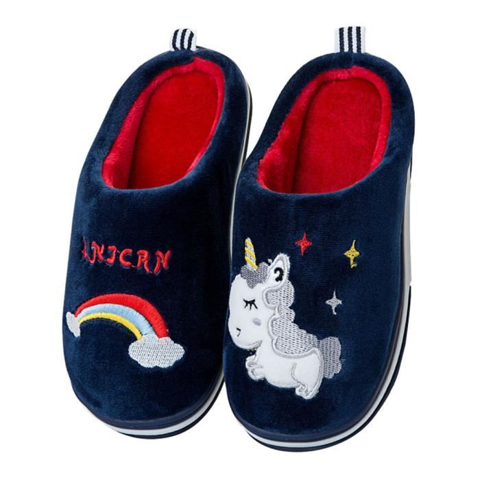 Pantoufles Enfant En Polaire Avec Semelle Antidérapante - Chaudes, Douces, Faciles à Enfiler - Pour Maison