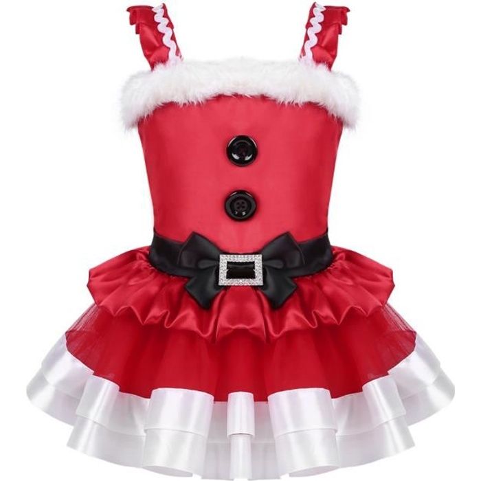 YONGHS FR Robe No l Fille B b Enfant Robe M re No l Bowknot