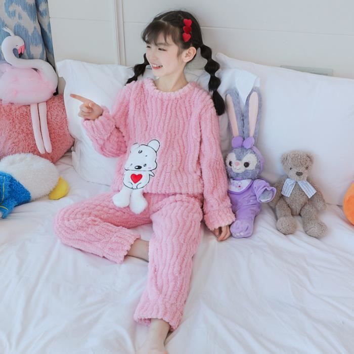 Pyjama enfant en peluche pour garçon fille