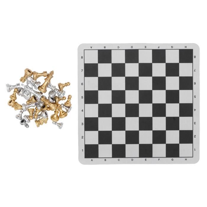 Mxzzand ?�chiquier avec pi?�ces Jeu d'?�checs pi?�ces jeu de soci?�t?� d?�cor ?� la maison enfants jouet 