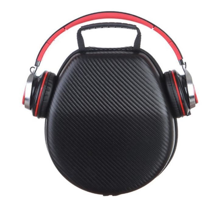 Étui De Protection EVA Pour Casque Audio - Sac De Transport 21 X 18 X 6 Cm, Noir, Léger, Anti-chocs, Avec Poignée - 4