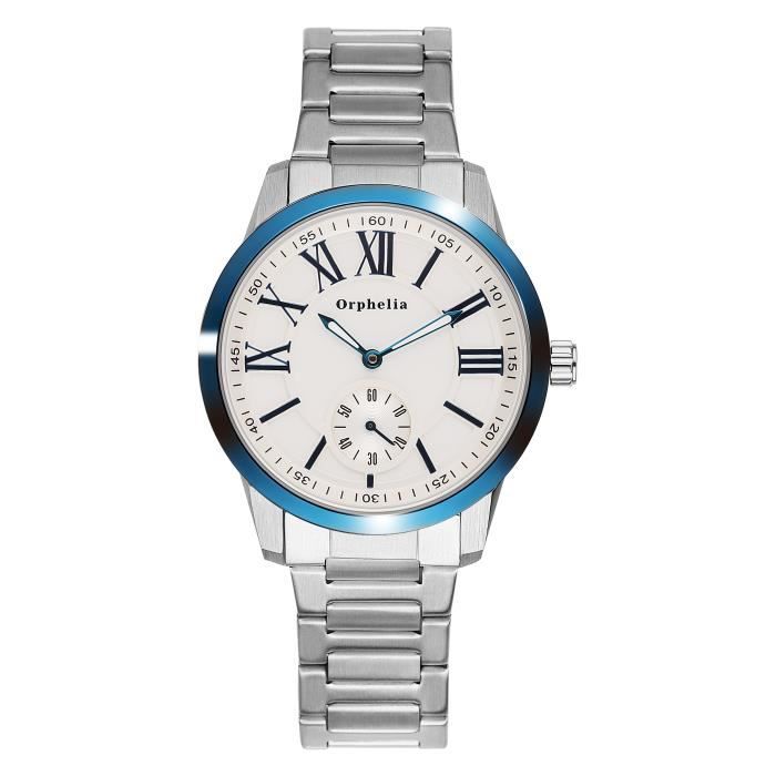 ORPHELIA - Montre Hommes - Quartz - Analogique - Bracelet en Acier inoxydable - Argent - 122-7704-88