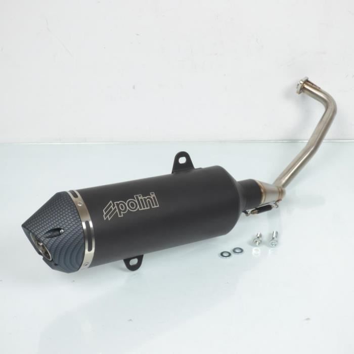Pot D'Échappement Polini Noir Vespa 125 Primavera ET3 - Silencieux Aluminium Avec Collecteur