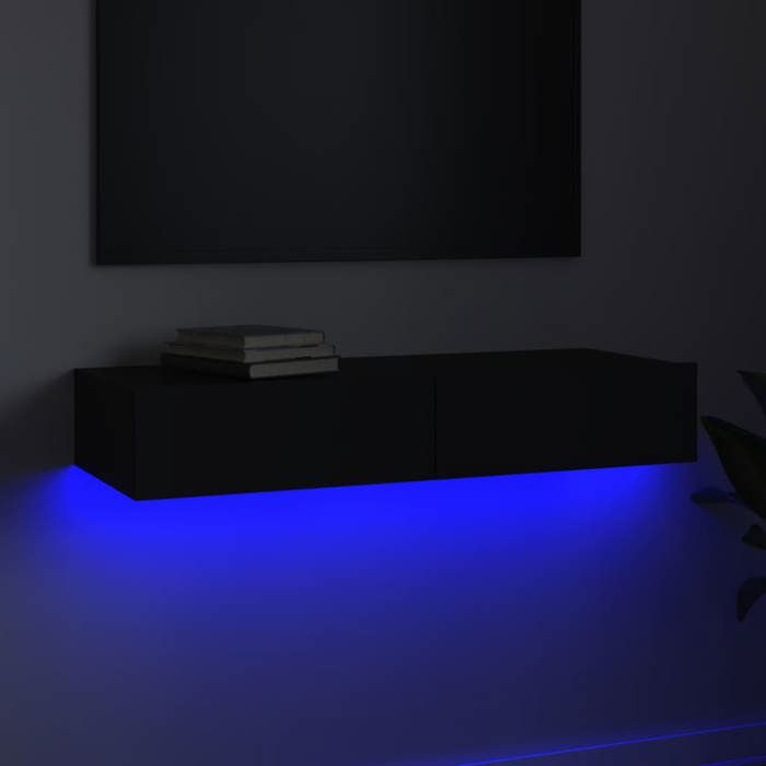 Mobile TV Sospeso Rovere Sonoma LED 40x30x60,5 cm | Soggiorno Chic