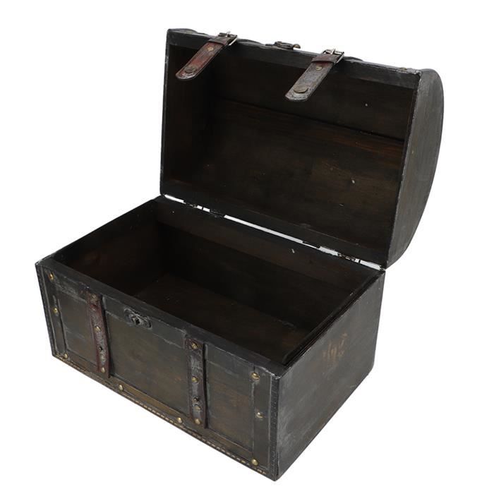 Boîte à Bijoux En Bois Vintage - Format Livre, 23x16x10 Cm, Décoration Rangement Pour Bijoux, Documents, Cadeau