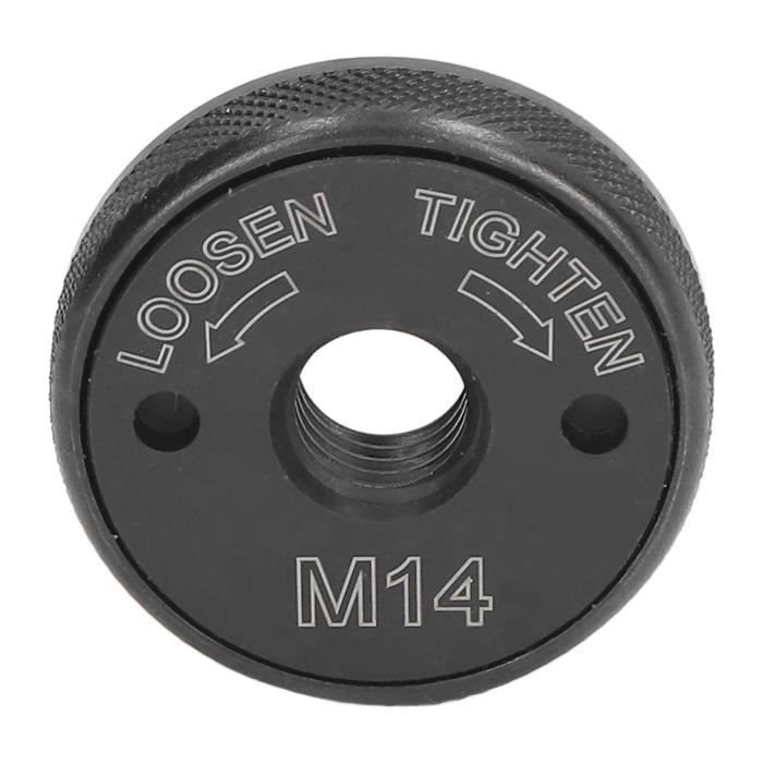 Kit 7 Pièces écrous De Meuleuse D'angle - Clé à Bride Incluse, Métal Noir, Anti-rouille