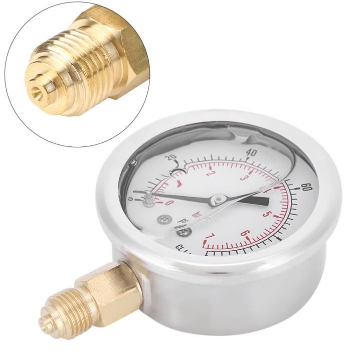 1/4 BSP Manomètre Pression Syveco 1616008 - Acier Inox Radial - 0/25 Bar IP65 Indicateur Pression Radial
