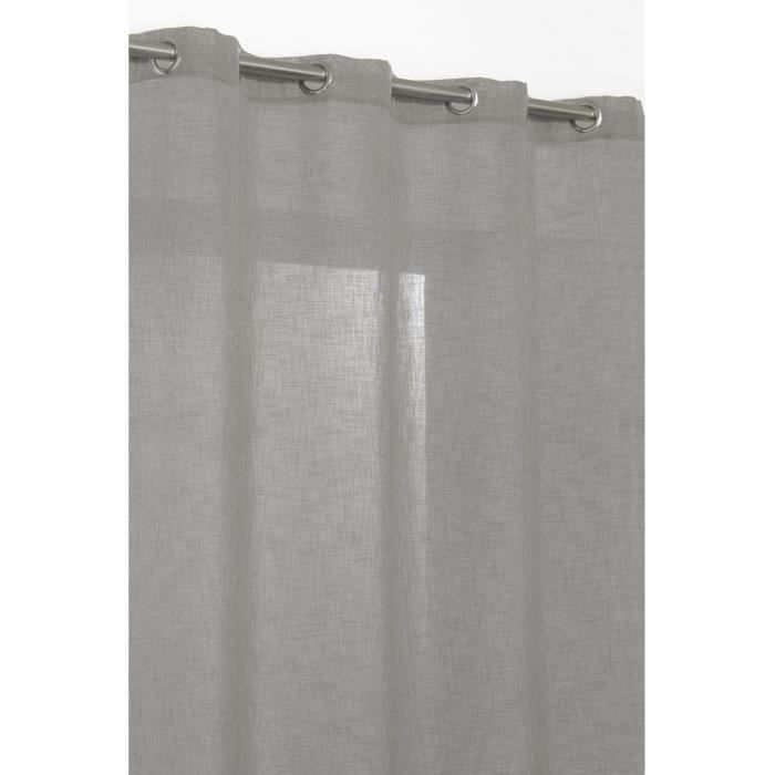 Rideau Voilage Effet Lin Vert Sauge 140x240 Cm Lot De 2 - Transparent Léger Moderne Salon Chambre