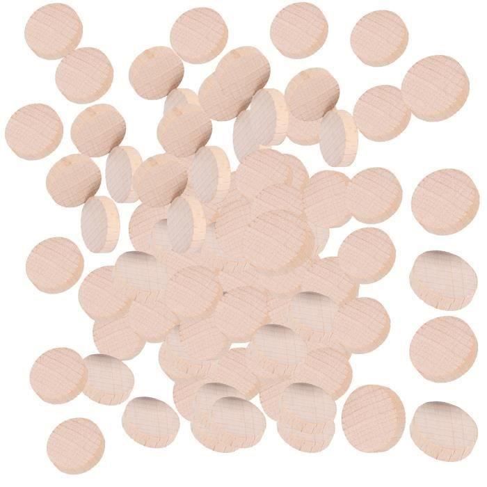 100 Disques Bois Brut 10cm X 2mm - Rondins Naturels Pour Déco, Loisirs Créatifs Et Bricolage