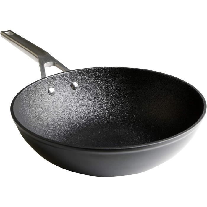 Zanetti DuraPietra Poêle Wok Induction 20 Cm Antiadhésive - Gris