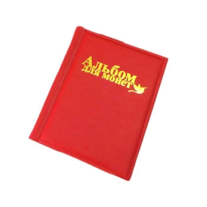 Rouge Album de pièces 10 pages 250 unités Russe professionnel collection de pièces Étagère Rouge Album de pièces 10 pages 250 unités Russe professionnel collection de pièces Étagère