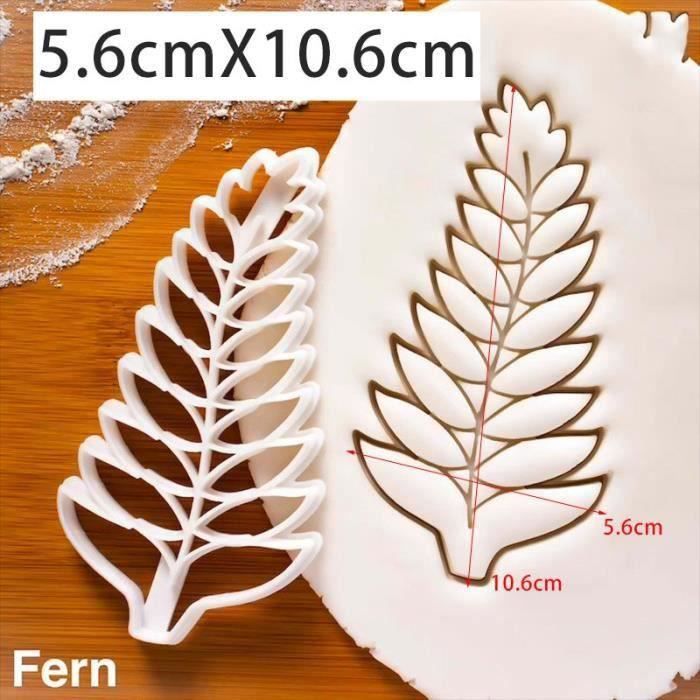 4 Emporte-pièces Feuille De Fougère Mciskin - Pour Biscuits, Pâte à Sucre, Gâteaux - Plastique Alimentaire Rose