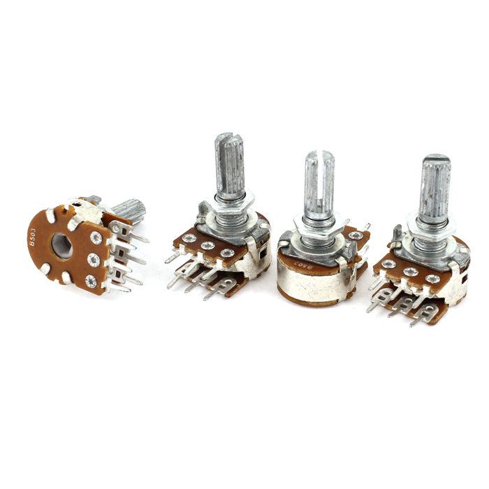 Sourcing Map 10x Potentiometer 500 Ohm – WH148, 0,125 W, 6 Mm Welle, Linear, 3 Anschlüsse, Für Lautstärke & Regelung
