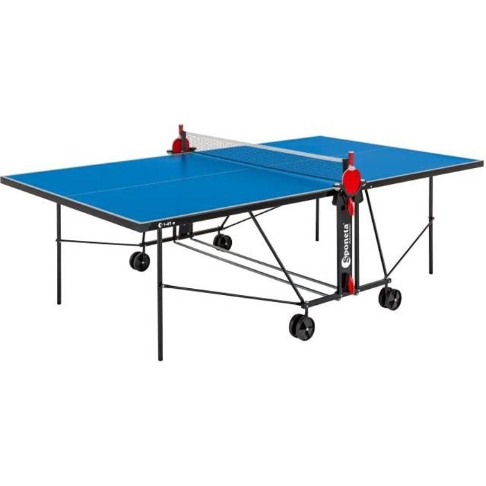 table de ping-pong ouverte bleue pour ping-pong sans filet