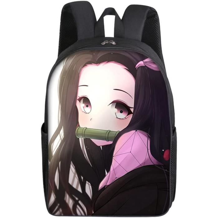 Sac à Dos Scolaire Kamado Tanjiro - Dessin Animé Demon Slayer - 33x45 Cm - Toile - Étudiant, Collège