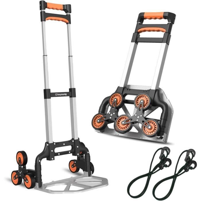 Diable Pliable SucceBuy, Chariot en aluminium, Capacité de Charge de 275 lb, Chariot avec Cordon Diable Pliable SucceBuy, Chariot en aluminium, Capacité de Charge de 275 lb, Chariot avec Cordon