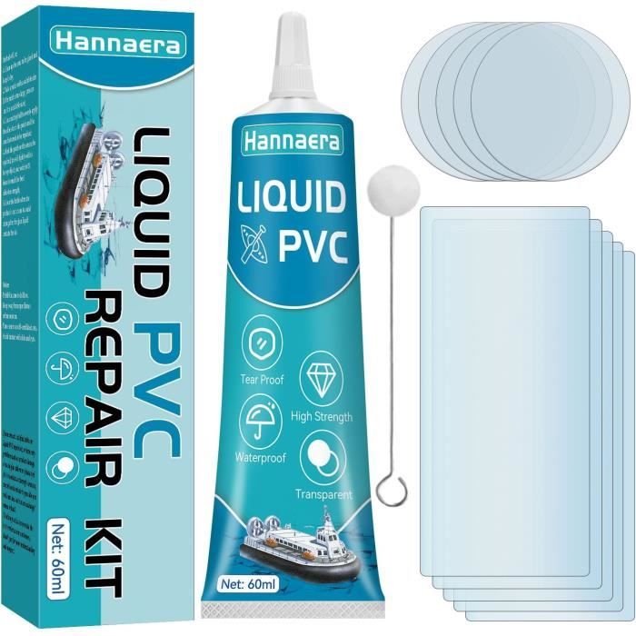 Kit Réparation Piscine Spa Gonflable - Rustines Transparents PVC + Colle 60ML Pour Liner, Matelas, Bouées Et Produits Gonflables