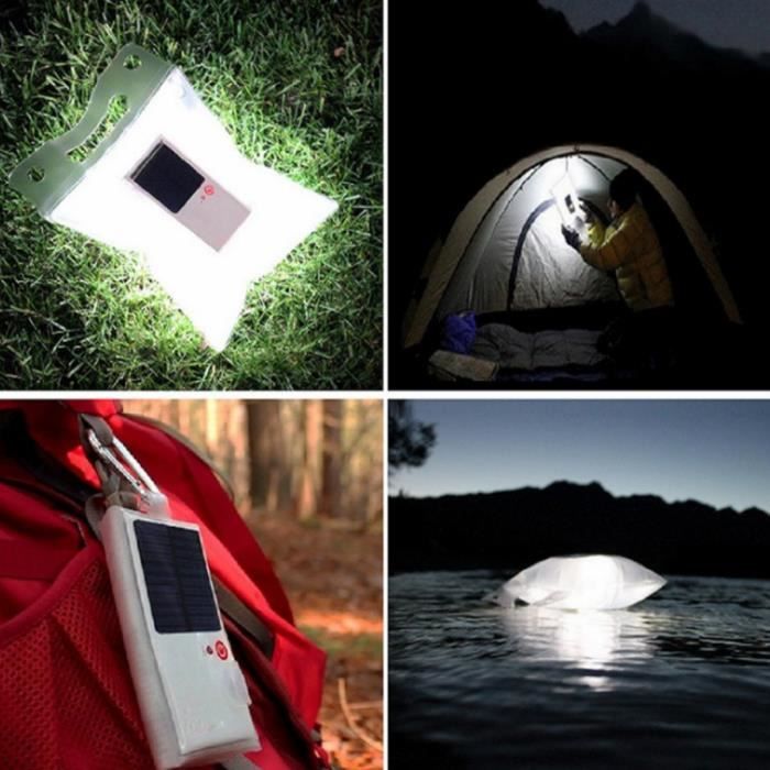 Lampe De Camping Solaire LED – Pliable, étanche – Gonflable – Urgence Extérieur