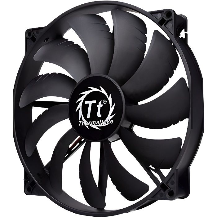 Ventilateur châssis - THERMALTAKE - PURE 20 - Diamètre 20 cm - Débit dair 130 cfm - Niveau sonore 28.2 dB