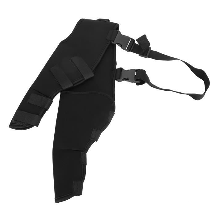 Meilleurs prix pour Genouillères pour animaux de compagnie pour pattes arrière - TMISHION - Réglable - Noir - Chien