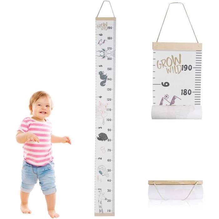 Mesureur Croissance Renard Toise Murale Dida Arbre Renard - Bois, 150cm, Animaux Forêt, Chambre Enfant Mesureur Taille Animaux