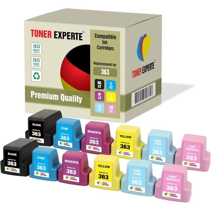 HP 363 - Juego de cartuchos de tinta para Photosmart 3100/6160/7145/8250/ D6160/D7460/D7260/D7360/C7280/C6280/C8180/C5180