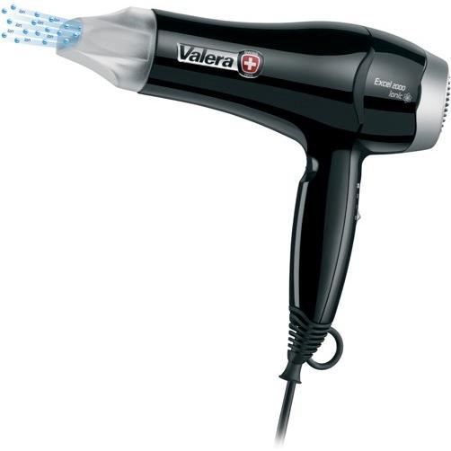 Sèche-cheveux ionique VALERA Excel 2000 - 2000W - 2 vitesses - 6 températures - Embout concentrateur