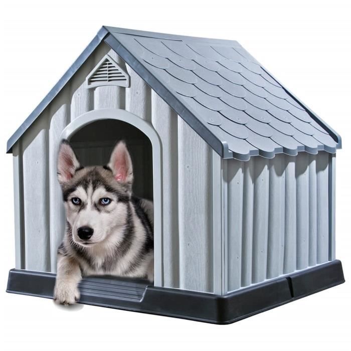 Comparer les prix de JAD - Niche pour chiens Gris 92x87x91 cm Plastique -VBESTLIFE1