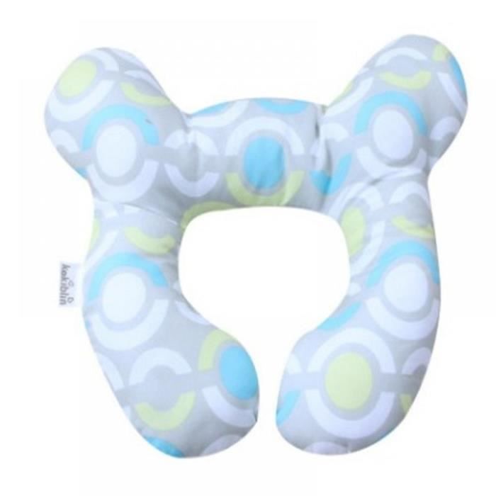 Oreiller De Protection De Tete De Bebe Oreiller De Siege De Voiture Oreillerde Tete Fixe De Chariot Cercle Bleu Clair Cdiscount Maison