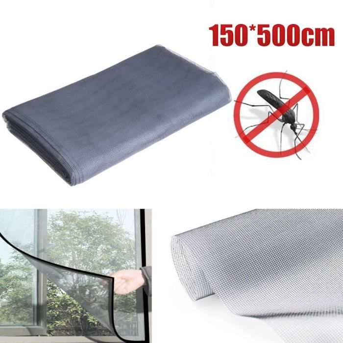 réparer les moustiquaires EasyULT Réparation de fenêtre 5 x 200 cm ruban adhésif pour fenêtre ruban adhésif en fibre de verre pour fenêtres insectes gris 