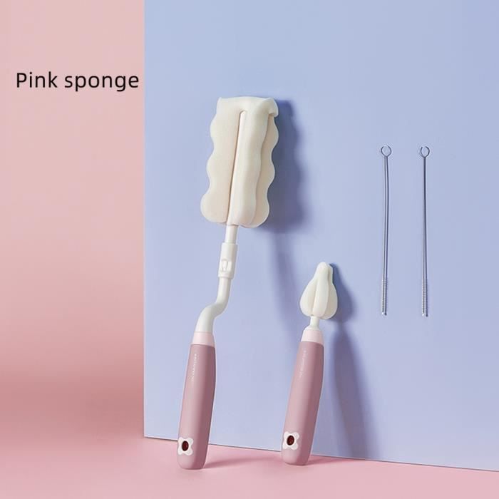 SoeUyd - 2 Brosses De Nettoyage En Silicone Pour Biberons, Bouteilles Et Tasses (long Manche, Tête Pliable) - 5