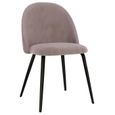 #75108 6 x Chaise de salle à manger Professionnel - Chaise de cuisine Chaise Scandinave Rose Tissu Parfait-1