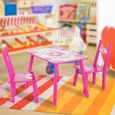 3pcs Table et chaise pour enfant étudiant peinture école à la maison----Timesquare-1