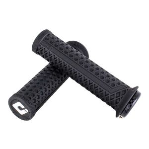 Poignées VTT ODI Troy Lee Designs – Double Lock-on – Orange/Noir 143 Mm