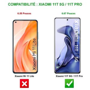 Protection écran Verre Trempé 9H Pour Xiaomi Mi 11T / 11T Pro - Lot Transparent - Neuf Sous Blister