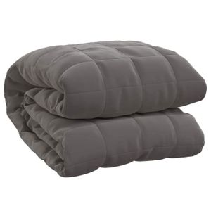 Couette Lestée Gravity 6 - 150 X 200 Cm - 6,8 Kg - Gris - Améliorez Votre Sommeil Naturellement