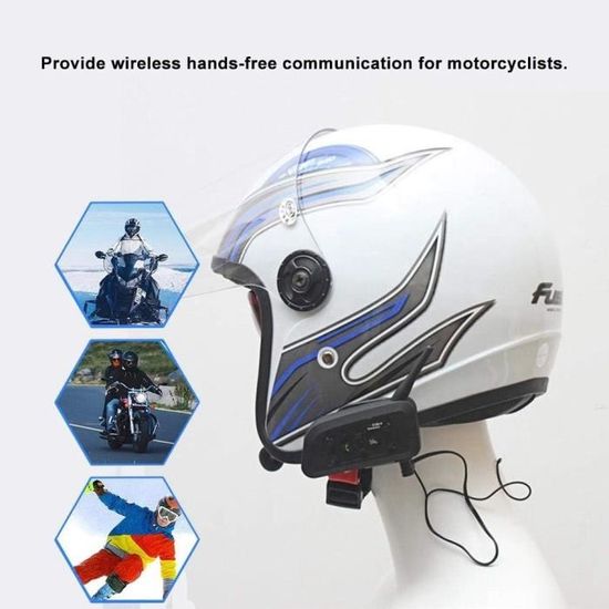 Casque Excelvan V6 X Excelvan V6-1200 Moto Intercom Oreillette
