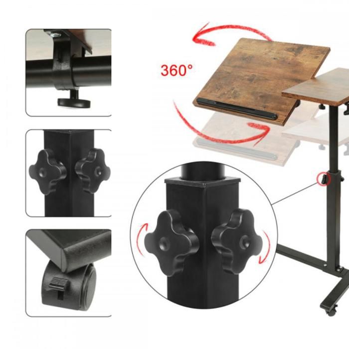 XUANYU Table D'appoint, Hauteur réglable, Bureau Debout Mobile, Table