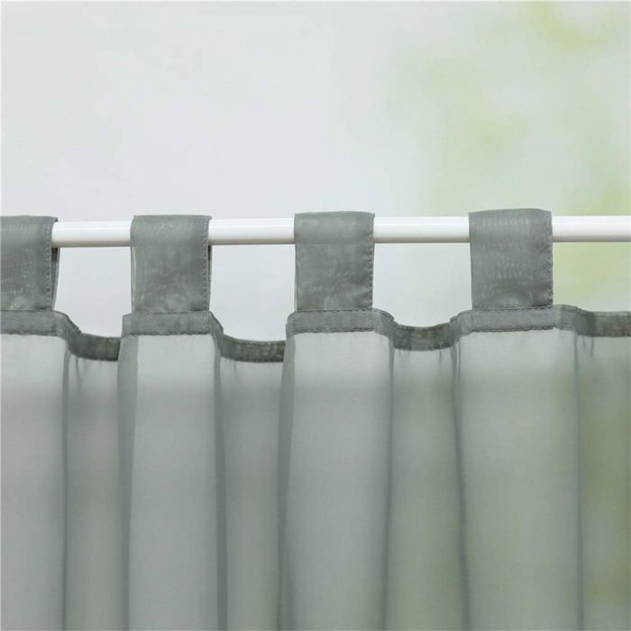 Rideau Brise-bise ESLIR – Voile Transparent – Passants – Blanc, Gris, Bleu Et Autres Coloris – Dimensions 45x90 Cm à 60x145 Cm