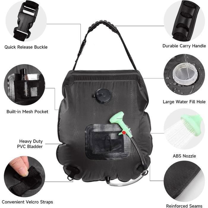 Douche Camping AUTOPkio 12V – Pompe Compacte Sans Balais, Débit 0-8L/min, Plug-and-play, Multifonctions (sans Pulvérisateur)
