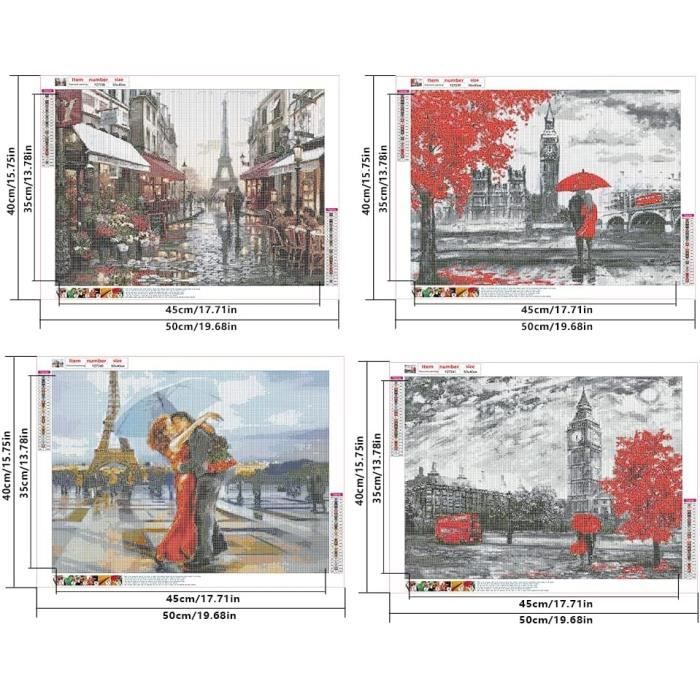MOGTAA 4 Pack Vache Peinture à Numéros Enfants Avec Cadre, Peinture à Numéros de 4-8-12 Ans Fille et Garçon, DIY Numéro d'Art Kits, Loisirs Créatifs Adultes, pour Décoration de la Maison 20×20cm