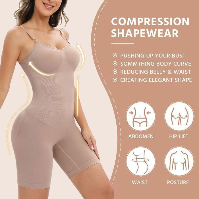 1 Pieces Body Sculptant Femme Gainant Ventre Plat Bodysuit Minceur Invisible Gaine Lingerie Beige Couleurs multiples Cdiscount Pret a Porter