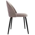 #75108 6 x Chaise de salle à manger Professionnel - Chaise de cuisine Chaise Scandinave Rose Tissu Parfait-2