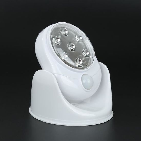 Lampe LED Détecteur Mouvement 360° Sans Fil pour Jardin Mur Toilettes -  Blanc - Cdiscount Bricolage